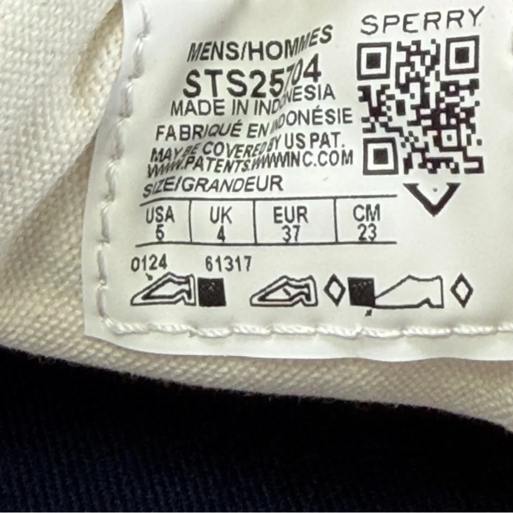 Sperry Authentic Original Boat Shoes in Canvas Nautical Embroidered Size 5
